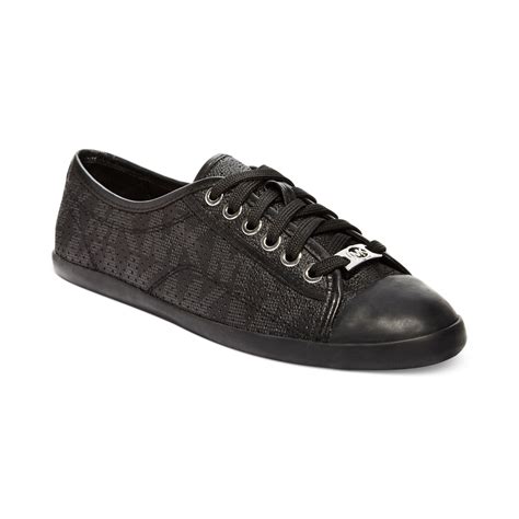 michael kors kristy sneakers black|Michael Michael Kors Women's Kristy Sneaker (Signature Black .